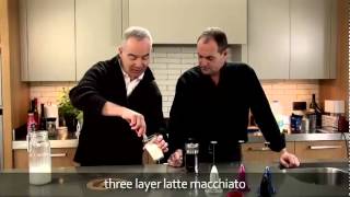 aerolatte  milk frother makes three layer caffè latte macchiato [upl. by Ysnap]