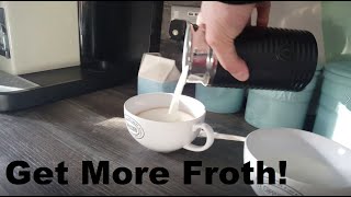 How to Get More Froth from Your Nespresso Coffee Aeroccino  Nespresso tips and help [upl. by Atinyl]