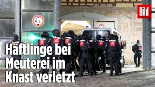 Gefängnismeuterei Polizei stürmt Knast in Thüringen  JVA Untermaßfeld [upl. by Enelez]